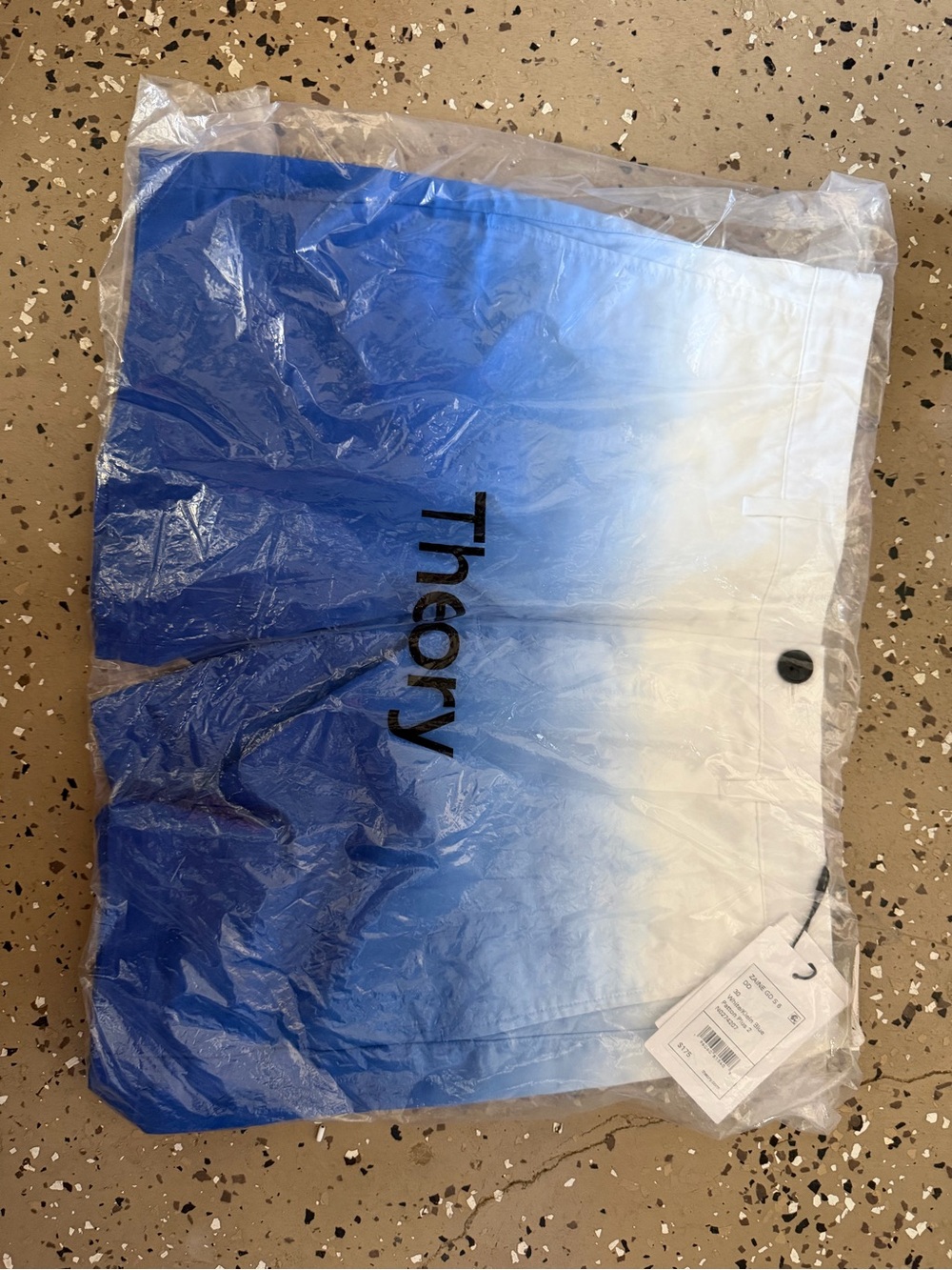 Theory White and Klein Blue Ombre Garment